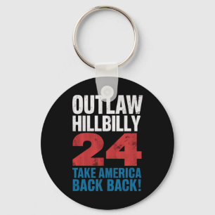 Trump Vance 2024 Outlaw Hillbilly US Flag  Sleutelhanger