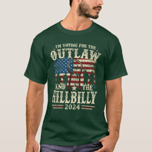 Trump Vance 2024 Outlaw Hillbilly Vlag van de VS T-shirt