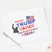 TRUMP VANCE 2024 OVALE STICKER (Envelop)