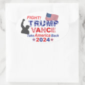 TRUMP VANCE 2024 OVALE STICKER (Tas)