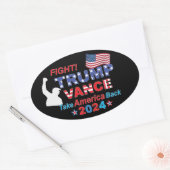 TRUMP VANCE 2024 OVALE STICKER (Envelop)