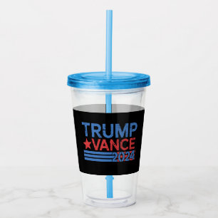 Trump Vance 2024 President 47 VS Vintage Acryl Drinkbeker