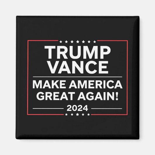 Trump Vance 2024 President JD Vance Vice MAGA Magneet (Voorkant)