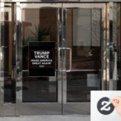 Trump Vance 2024 President JD Vance Vice MAGA Raamsticker (Kantoordeur)