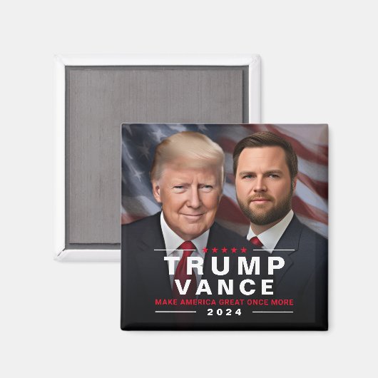 Trump Vance 2024 President VP Campaign Magneet (Voorkant / Achterkant)