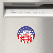 TRUMP VANCE 2024 - RED AMERIKA MAGNEET (Insitu (Vaatwasser))