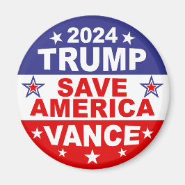 TRUMP VANCE 2024 - RED AMERIKA MAGNEET