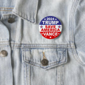 TRUMP VANCE 2024 - RED AMERIKA RONDE BUTTON 5,7 CM (In situ)