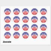 TRUMP VANCE 2024 - RED AMERIKA RONDE STICKER (Vel)