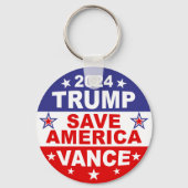TRUMP VANCE 2024 - RED AMERIKA SLEUTELHANGER (Achterkant)