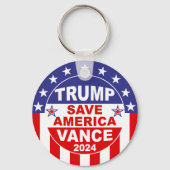 TRUMP VANCE 2024 - RED AMERIKA SLEUTELHANGER (Voorkant)