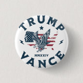 Trump Vance 2024 Ronde Button 3,2 Cm (Voorkant)