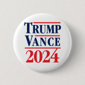 Trump Vance 2024 Ronde Button 5,7 Cm (Voorkant)