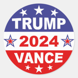 TRUMP VANCE 2024 RONDE STICKER