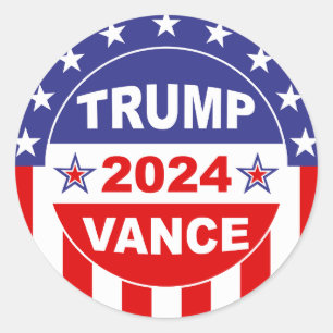 TRUMP VANCE 2024 RONDE STICKER