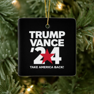 Trump Vance 2024 Stem Trump 2024 Verkiezing Keramisch Ornament