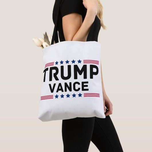 Trump Vance 2024 Trump steunt verkiezingsgeschenk Draagtas (Dichtbij)