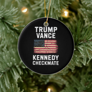 Trump Vance 2024 Trump Vance Kennedy Checkmate Keramisch Ornament