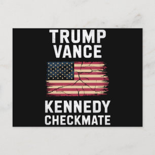 Trump Vance 2024 Trump Vance Kennedy Schaakmat Briefkaart