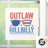 Trump Vance 2024 Verboden Hillbilly-verkiezing Raamsticker (Huis)