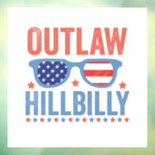 Trump Vance 2024 Verboden Hillbilly-verkiezing Raamsticker (Vel 3)