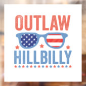 Trump Vance 2024 Verboden Hillbilly-verkiezing Raamsticker (Vel 2)