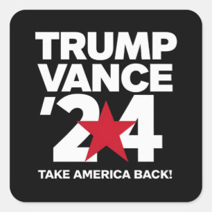 Trump Vance 2024 verkiezing Trump 2024 Vierkante Sticker