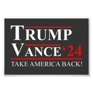 Trump Vance 2024 Vice President VP Trump 2024 Foto Afdruk
