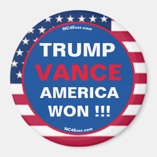 TRUMP VANCE AMERICA A GAGNÉ ! ! ! magnet de frigo