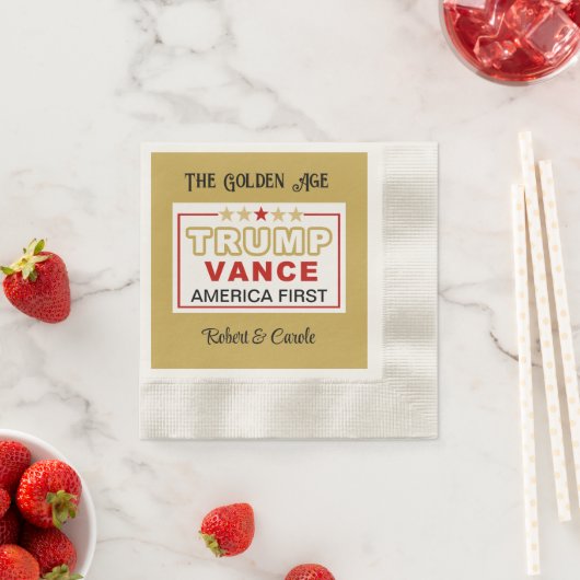 Trump-Vance America eerste partij cocktail servett Servet (Insitu)