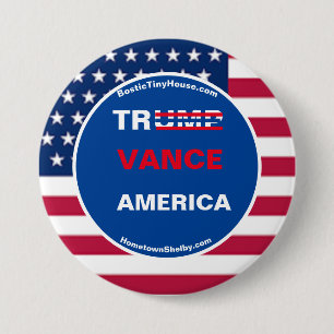 TRUMP VANCE AMERICA RONDE BUTTON 7,6 CM