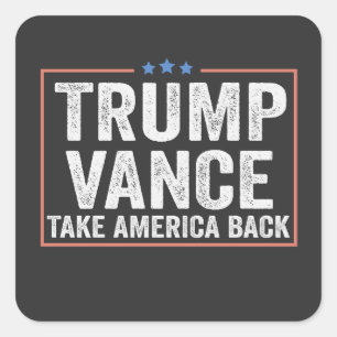 Trump Vance Breng Amerika Terug Verkiezingsstem US Vierkante Sticker