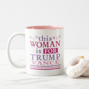 Trump Vance - deze vrouw is voor Tweekleurige Koffiemok