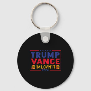 Trump Vance I'm Lovin' It Hamburger 2025 Sleutelhanger