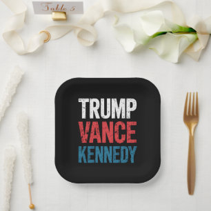 Trump Vance Kennedy 2024 Verkiezing Papieren Bordje