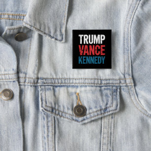 Trump Vance Kennedy 2024 Verkiezing Vierkante Button 5,1 Cm