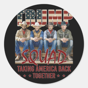 Trump Vance Kennedy Elon Squad neemt Amerika terug Ronde Sticker