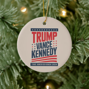 Trump Vance Kennedy Neem Amerika Terug 2024 Keramisch Ornament