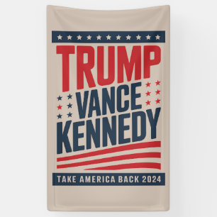 Trump Vance Kennedy Neem Amerika Terug 2024  Spandoek
