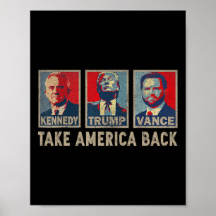 Trump Vance Kennedy Schaakmat 2024 Verkiezing Repu Poster