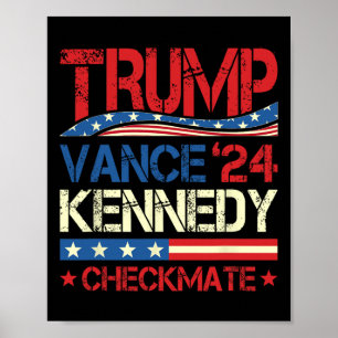 Trump Vance Kennedy Schaakmat 2025 Verkiezing Repu Poster