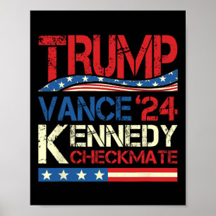 Trump Vance Kennedy Schaakmat 2025 Verkiezing Repu Poster
