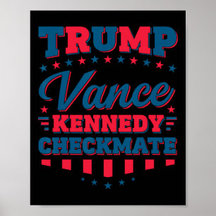 Trump Vance Kennedy Schaakmat 2025 Verkiezing Repu Poster