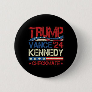 Trump Vance Kennedy Schaakmat Verkiezing Republike Ronde Button 5,7 Cm