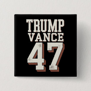Trump Vance President Vintage Trump Wint Vierkante Button 5,1 Cm