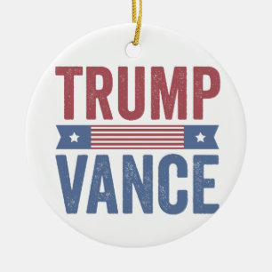 Trump Vance Republikeinse Amerikaanse Verkiezingss Keramisch Ornament