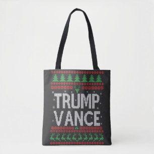 Trump Vance Republikeinse Lelijke Kersttrui Xmas Draagtas