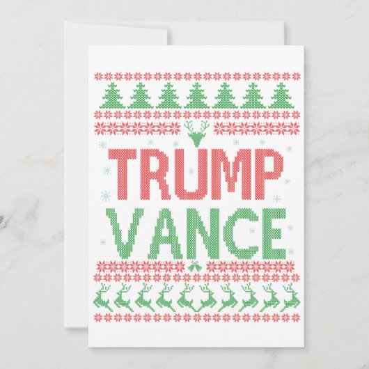 Trump Vance Republikeinse Verschrikkelijke Kersttr Kaart (Voorkant)