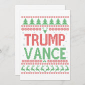 Trump Vance Republikeinse Verschrikkelijke Kersttr Kaart (Voorkant / Achterkant)