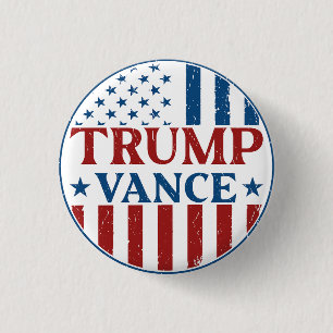 Trump Vance Ronde Button 3,2 Cm